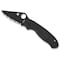 Spyderco 2024 Spyderco Para 3 Lightweight Black Handle Black Blade Serrated SPY-C223SBBK - alternate 2